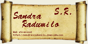 Sandra Radumilo vizit kartica